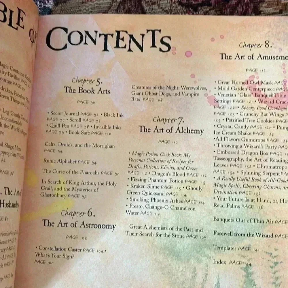Vintage The Book of Wizard Craft Spells, Potions, Tales & 50 Things to Make Y2K - Picture 5 of 13